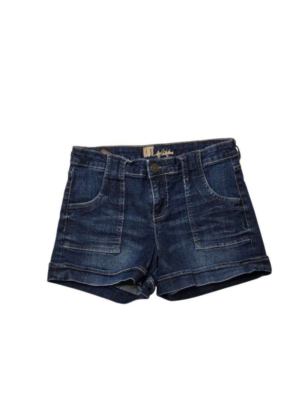 KUT From The Kloth Denim Shorts Women's 6 Blue Cuffed Jean Shorts Dark Wash